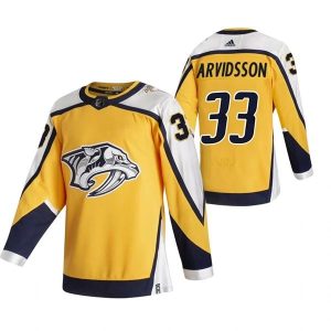 Nashville Predators Trikot Viktor Arvidsson 33 2022 Reverse Retro Gelb Authentic